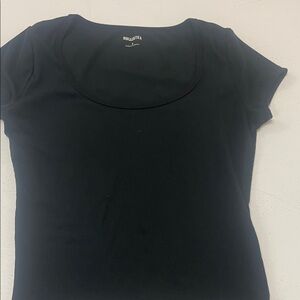 Hollister Black Scoop Neck Short Sleeve Top